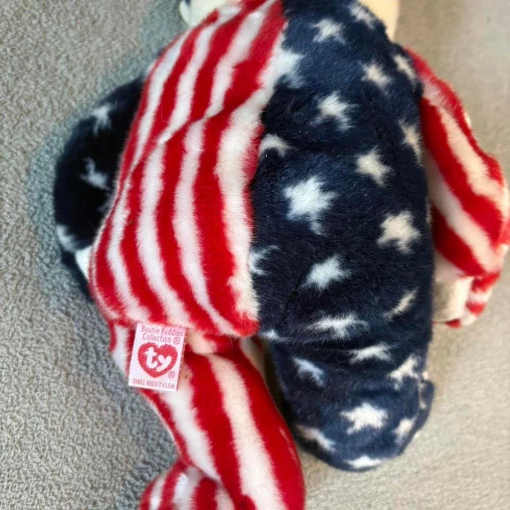 Spangle‎ the Beanie Buddy - 1998 patriotic bear teddybear #patriotic